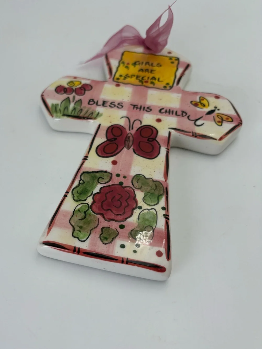 Sweet “Girls Are Special”  Sentiment Cross with “Bless This Child”